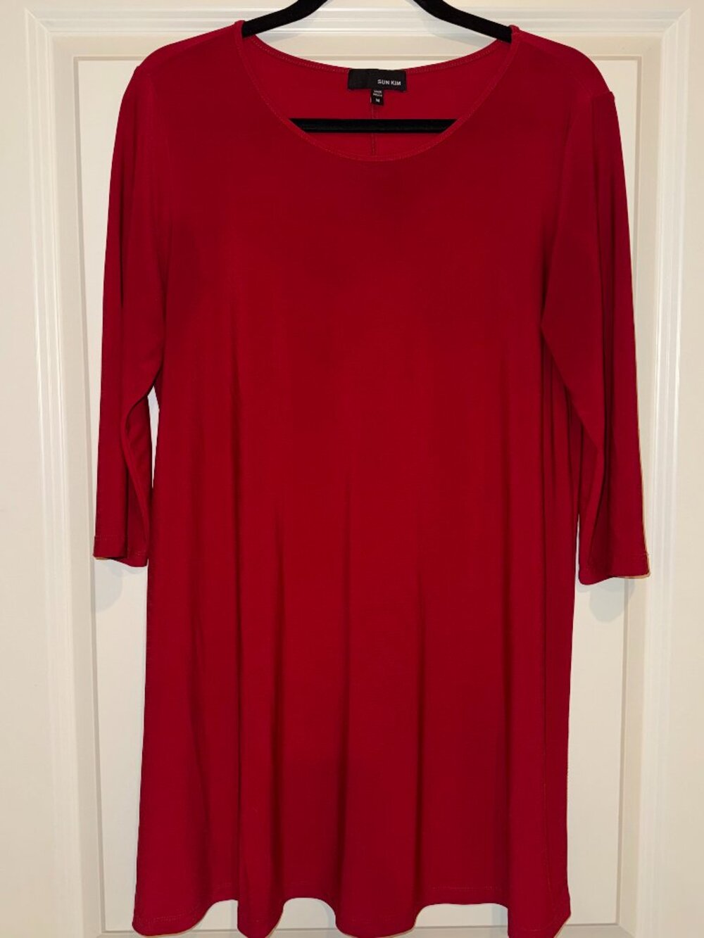 Sun Kim Oversized Red Tunic Top Women's Medium